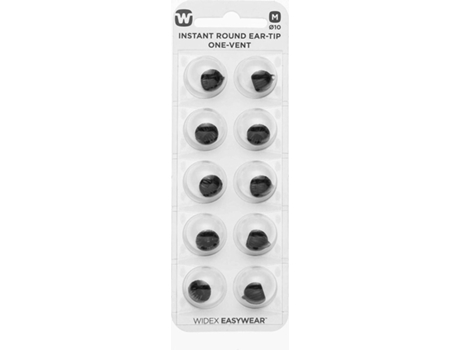Widex COSELGI Pontas Auriculares Dome Ponta Alto-Falantes Tubo Fino Easywear Ponta Auricular Instant Round One-Vent M