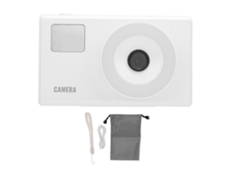 Câmera Digital 4k 48mp Hd Zoom 16x Estabilização Wdr Luz De Preenchimento Retro Compacta Para Adolescentes Estudantes Branca
