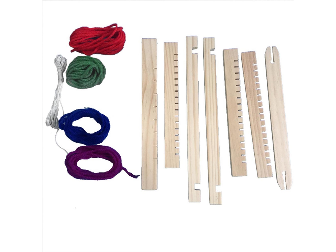 Máquina De Trancar Manual Diy De Madeira Brinquedo Educativo Tear Para Crianças