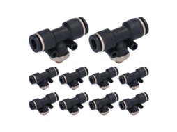 Conector Pneumático Com Rosca Externa Pvc Durável 10pcs Acessório Equipamento Automação 06-01c