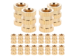 Insertos Roscados M5 10x7 Mm, 20 Peças, Cobre, Rosca Fêmea