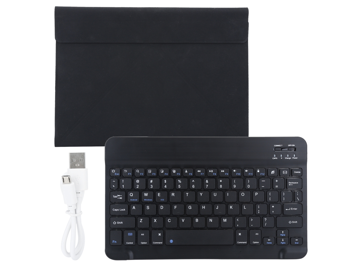 Conjunto De Proteção Para Tablet Com Teclado Sem Fio Bluetooth Ty-3311 Preto, 9-11 Polegadas.