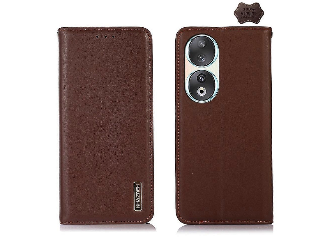 Capa Para Celular For Honor 90 Khazneh Em Couro Bovino De Camada Superior Nappa