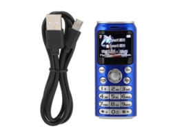 Aetheria telefone Móvel Mini Estudante Dual Sim 2g Bluetooth Tela Curva 1.0 Polegada 128x96 Azul