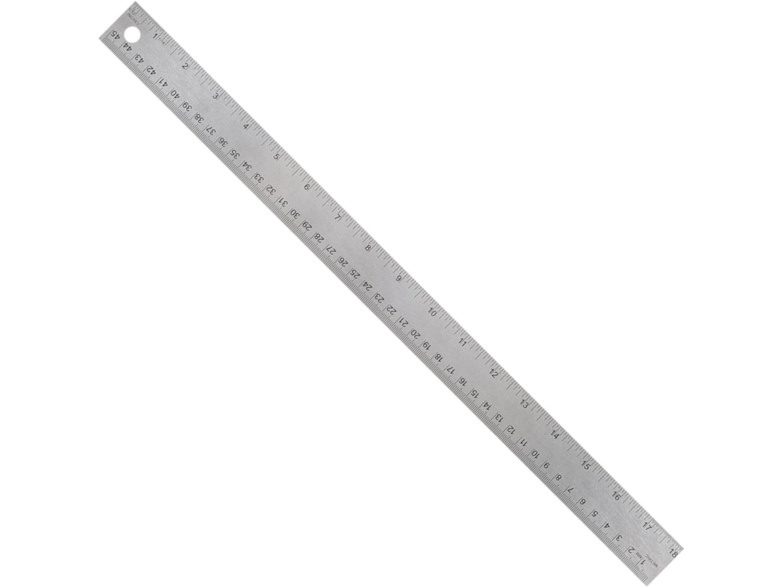 Lurelia Régua Metálica 45cm Com Base De Cortiça Para Design