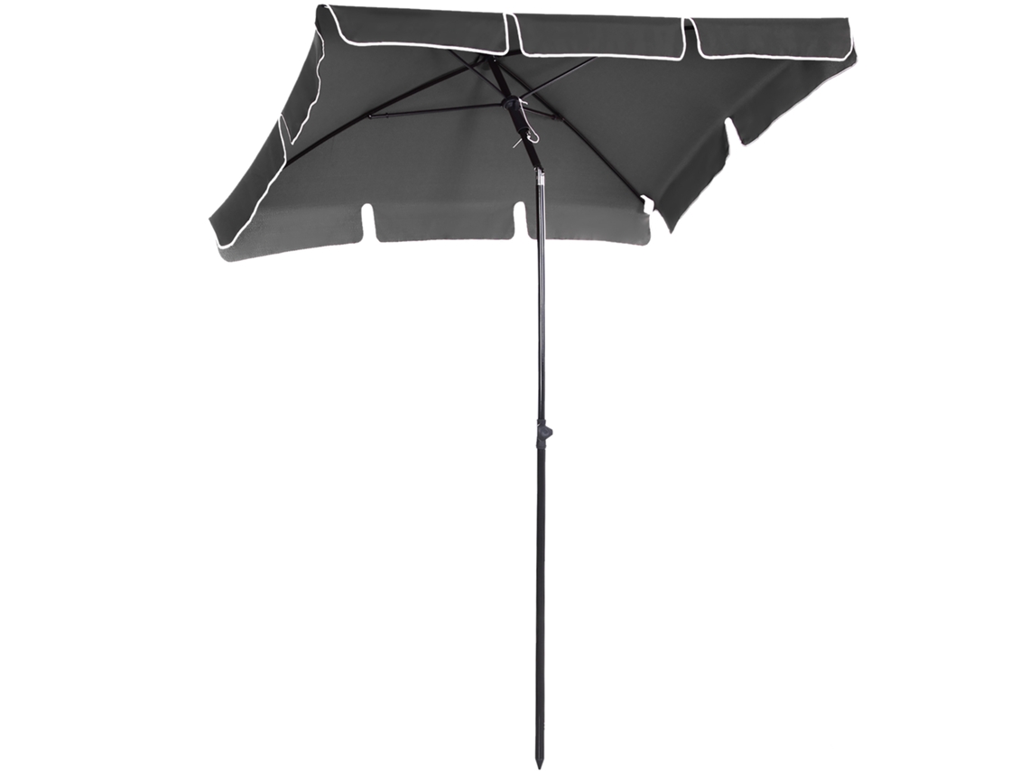 Parasol Praia Guarda-chuva Jardim Guarda-chuva Guarda-chuva Varanda Guarda-chuva Proteção Solar Dobrável Cinza-kd