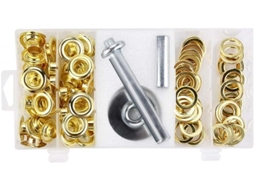 Kit com 103 peças de Ilhós Latão, conjunto de ferramentas de instalação.