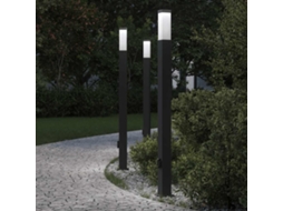 Vidaxl Luminárias De Poste Com Tomada, 3 Peças, 110 Cm, Pretas, Ip44