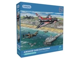 Quebra Cabeça Gibsons Show Aéreo Sobre Eastbourne 1000 Peças Aviões