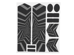 Patch refletor para garfo de bicicleta de montanha, estrela, acessório de ciclismo