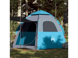 Vidaxl Tenda De Campismo Cabana Para 4 Pessoas Libertação Rápida Azul