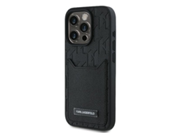 Capa para iPhone 16 Pro Max KARL LAGERFELD Pele Sintética Rígida Preto