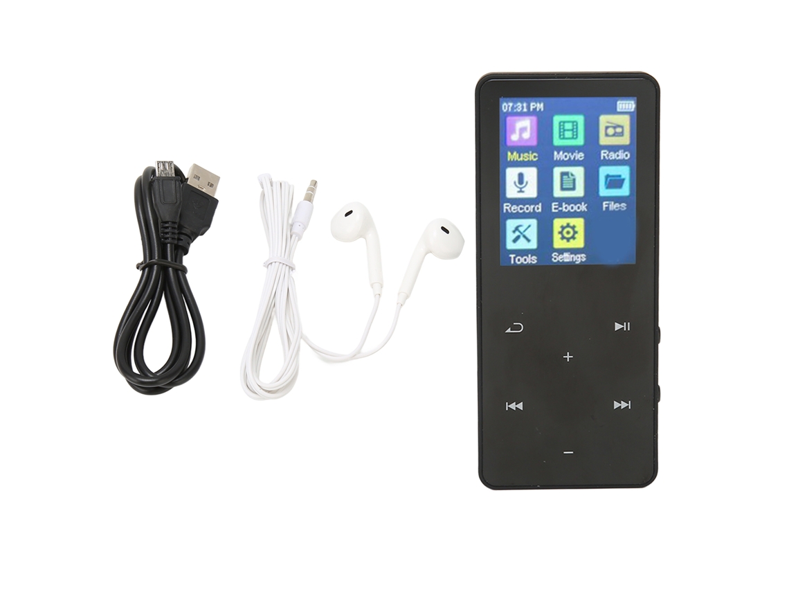MP3 Player com tela de 1,8 polegadas EOOCOO com Bluetooth 5.0