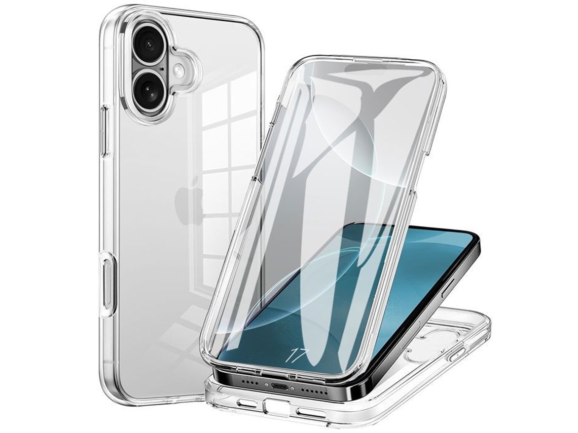 Capa Protetora Para Iphone 17 - Booling - Totalmente Transparente - Silicone Macio - Policarbonato Rígido - Resistente A Impactos
