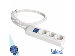 Extensão Elétrica 3x Schuko C/ Interruptor 5m Branco Solera