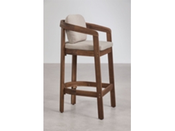 Conjunto de 2 Bancos Altos SKLUM em Madeira de Acácia Uleno Olefina Castanho Acácia Escuro (↑75 cm)