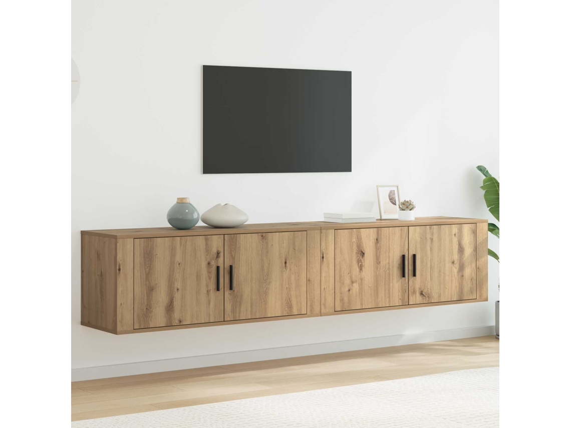 Vidaxl Conjunto De Armário De Tv Montado Na Parede 2 Unid.