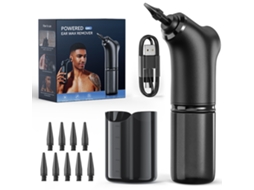 Limpeador De Ouvido Nodibs, 4 Modos, Ipx6, Remove Cera Efetivamente, Capacidade 200 Ml, 2000 Mah, Reutilizável, Preto Brilhante