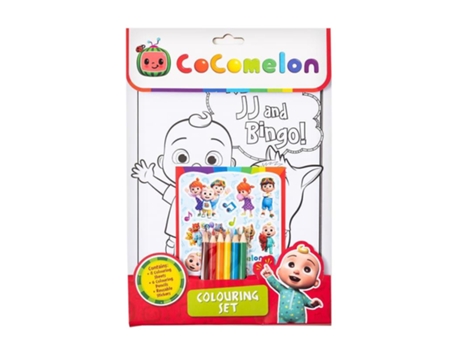 COCOMELON Conjunto para Colorir com Adesivos