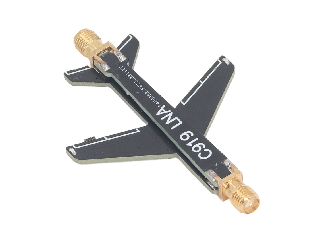 Amplificador LNA Baixa Ruído 20dB Gain 10kHz-6GHz com Interface Sma Fêmea para FM