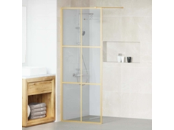 Vidaxl Parede De Chuveiro Walk-in Ouro 80 X 195 Cm Vidro Temperado