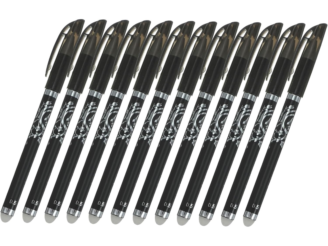 Conjunto De 12 Canetas Apagáveis Azuis Para Anotações, Tarefas Casa,