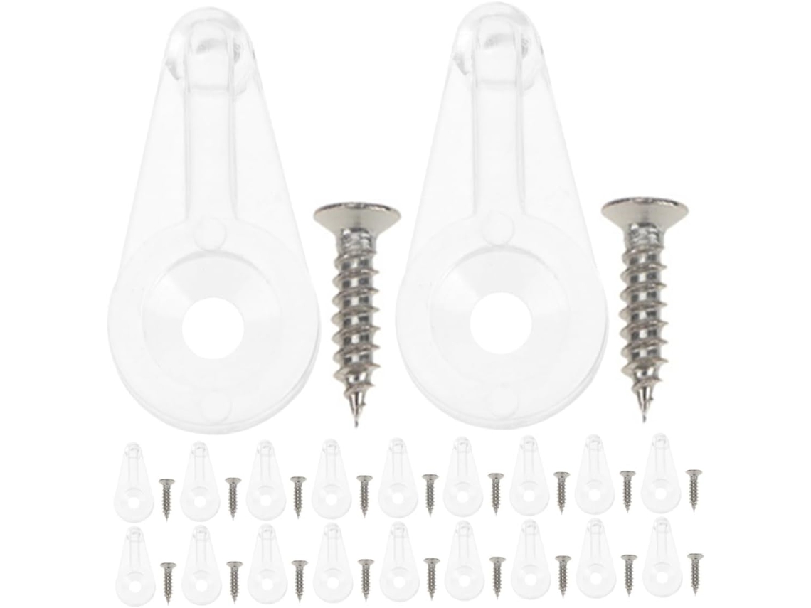 Clips De Fixação Para Portas Vidro Mipcase 4 Mm Com Parafusos, 25 Peça