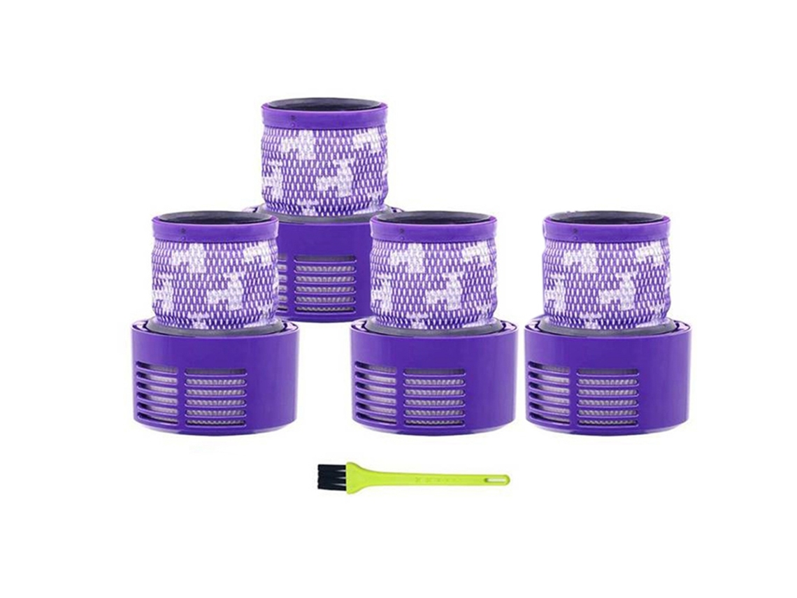Filtro de peças sobressalentes de 4 unidades para Dyson V10 SV12 Ciclone Absolute Animal Total Clean Aspirador de pó sem fio com escova