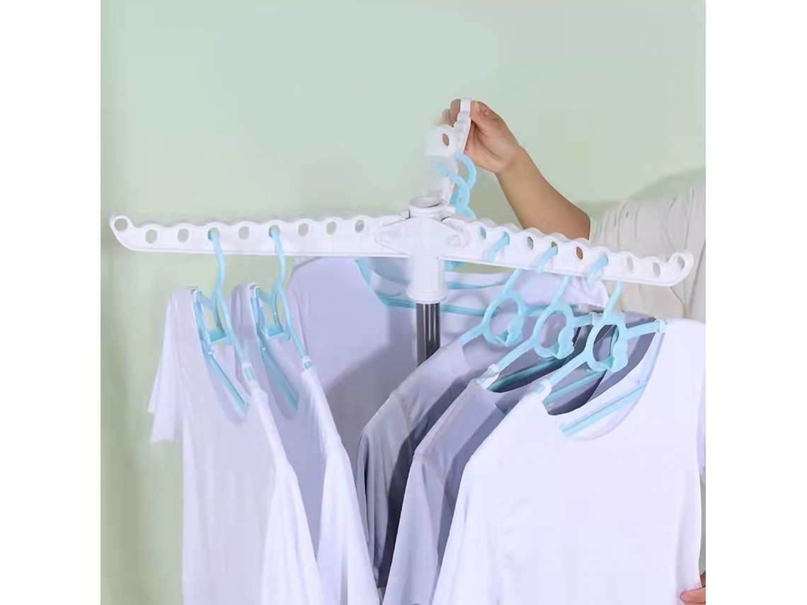 Tendedero de Ropa Plegable de Acero Inoxidable con Rotación 360° y 3 Camas | S/MARCA