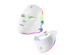 Um Dispositivo De Cuidados Faciais Com Led De 7 Cores Que Combina Terapia De Luz Vermelha Para Beleza E Clareamento Da Pele.