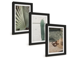 Composição De Quadros Acessórios Para Plantas Tropicais Espelharte (3 Peças 20x30 Cm)