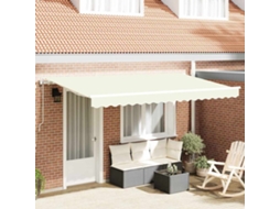 Vidaxl Toldo Retrátil Creme 350 X 200 Cm Tecido