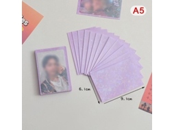 50 unidades de sleeves para cartas Kpop, 61x91mm, com strass em formato de coração, para holografia Aquaforge.