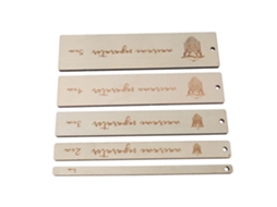 Espaçador de Madeira para Macramê Chiciris, Régua Para Tecelagem, 5 Peças, 1-5cm