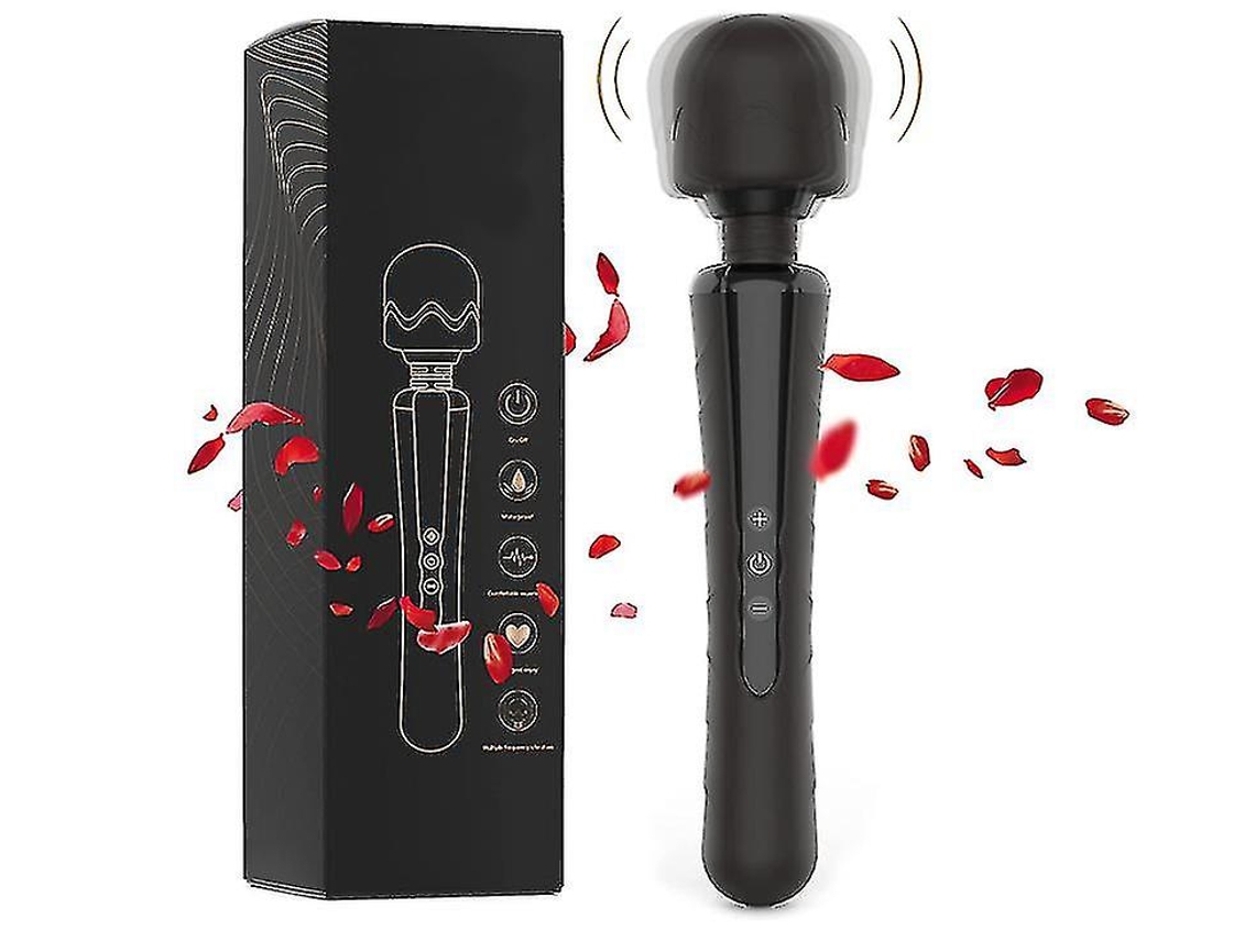 Bestvite Multifunction Wireless Massageador De Varinha - Velocidades Poderosas E 8 Padrões De Vibração Massageador De Varinha, Preto