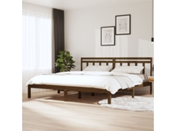 Vidaxl Estrutura De Cama 200x200 Cm Pinho Maciço Castanho Mel