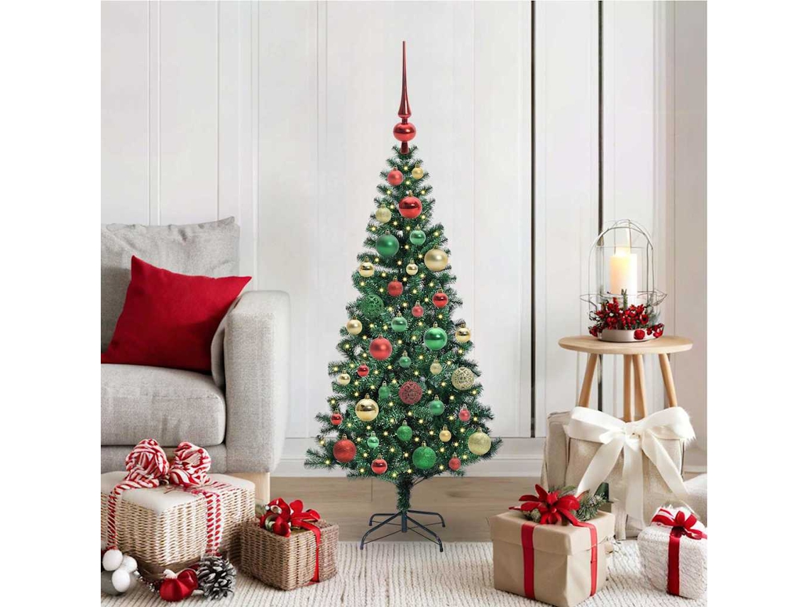Vidaxl Árvore De Natal Artificial Pré-iluminada Verde 120 Cm
