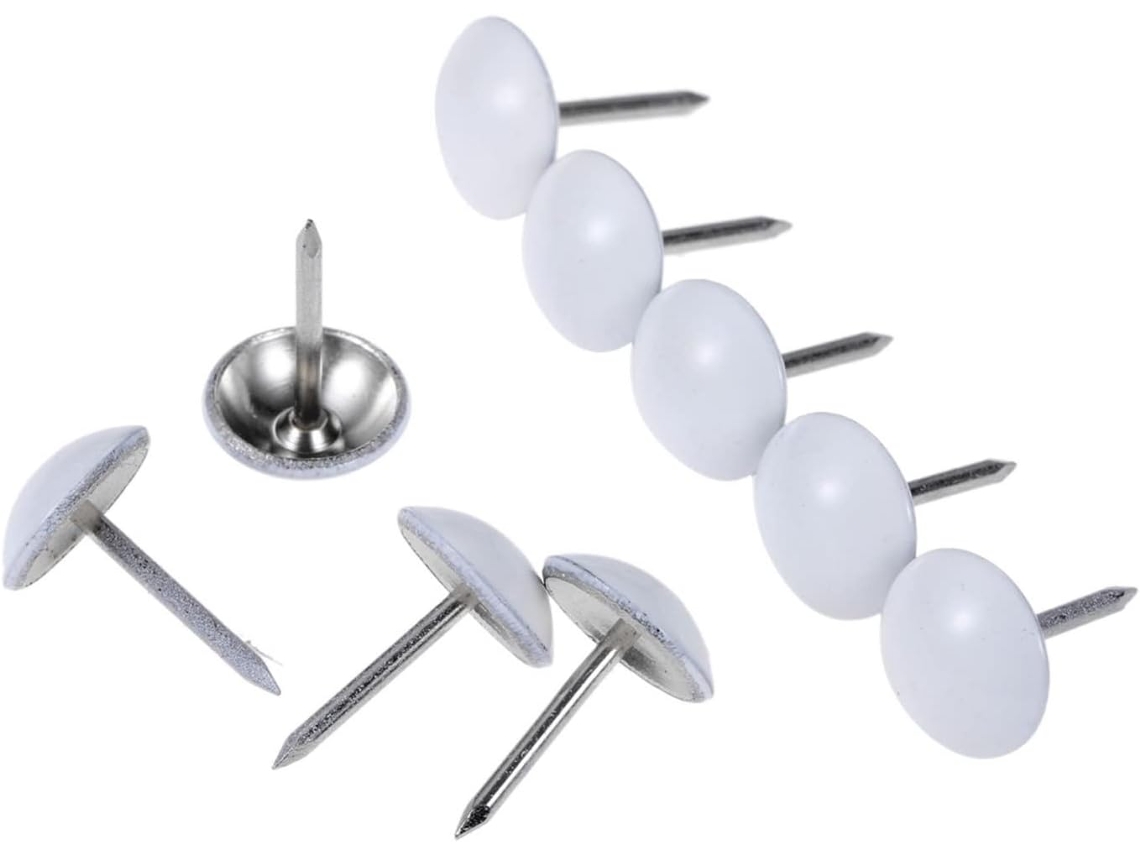 50 Peças De Pregos Metal Branco 11*17mm Para Decoração Caixas Joias,