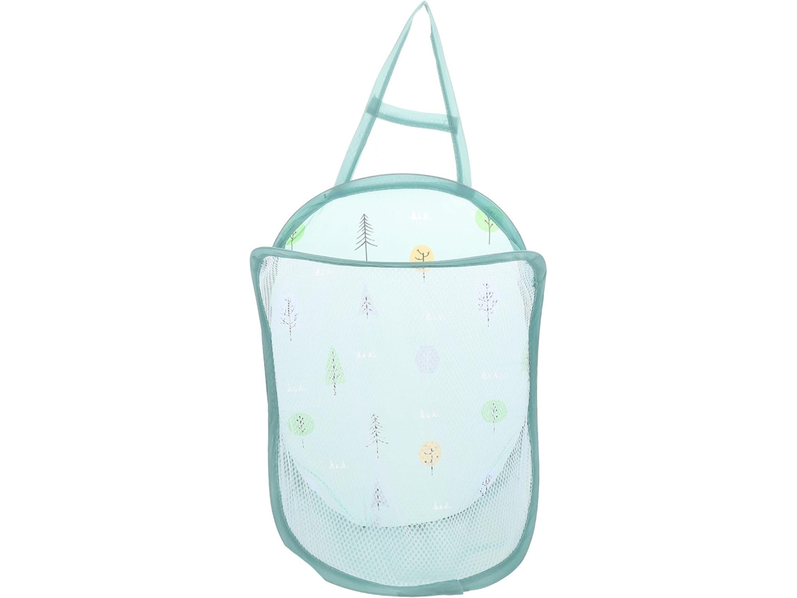 Cesto Roupa Dobrável Portátil Nylon Verde Roupas Brinquedos Casa GOKOCO