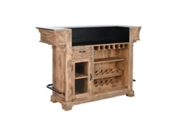 Bar ALEXANDRA HOUSE LIVING em madeira de mangueira, acabamento natural (152x61x107cm)
