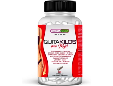 HEALTHY FUSION Quitakilos Mujer Emagrecimento Poderoso para Mulheres Acelera O Metabolismo Elimina Gordura Localizada 60U.