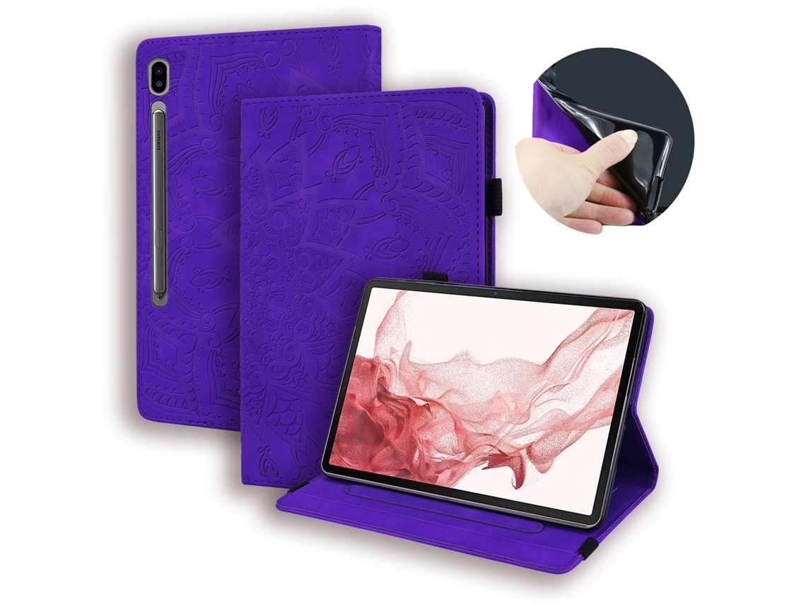Capa Samsung Tab S11 Ultra 14,6 Roxo Capa Protetora Roxa Com Suporte, Textura De Camurça E Resistente A Choques. Sfushos