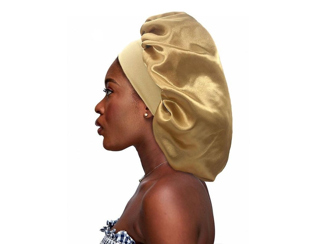 Fasst bufanda de Seda para Dormir, Gorro de Seda Grande com Banda Elástica Suave, Gorro para Cabelo CUIDADOS