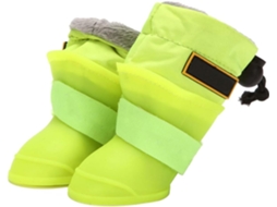 Botas De Chuva Impermeáveis Gleavi Cães, Silicone Verde, Antiderrapantes E Protetoras, Pacote Com 4 Unidades