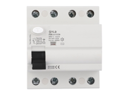 Disjuntor De Corrente Residual Gyl9 4p 400vac 25a Protector Contra Fuga Elétrica