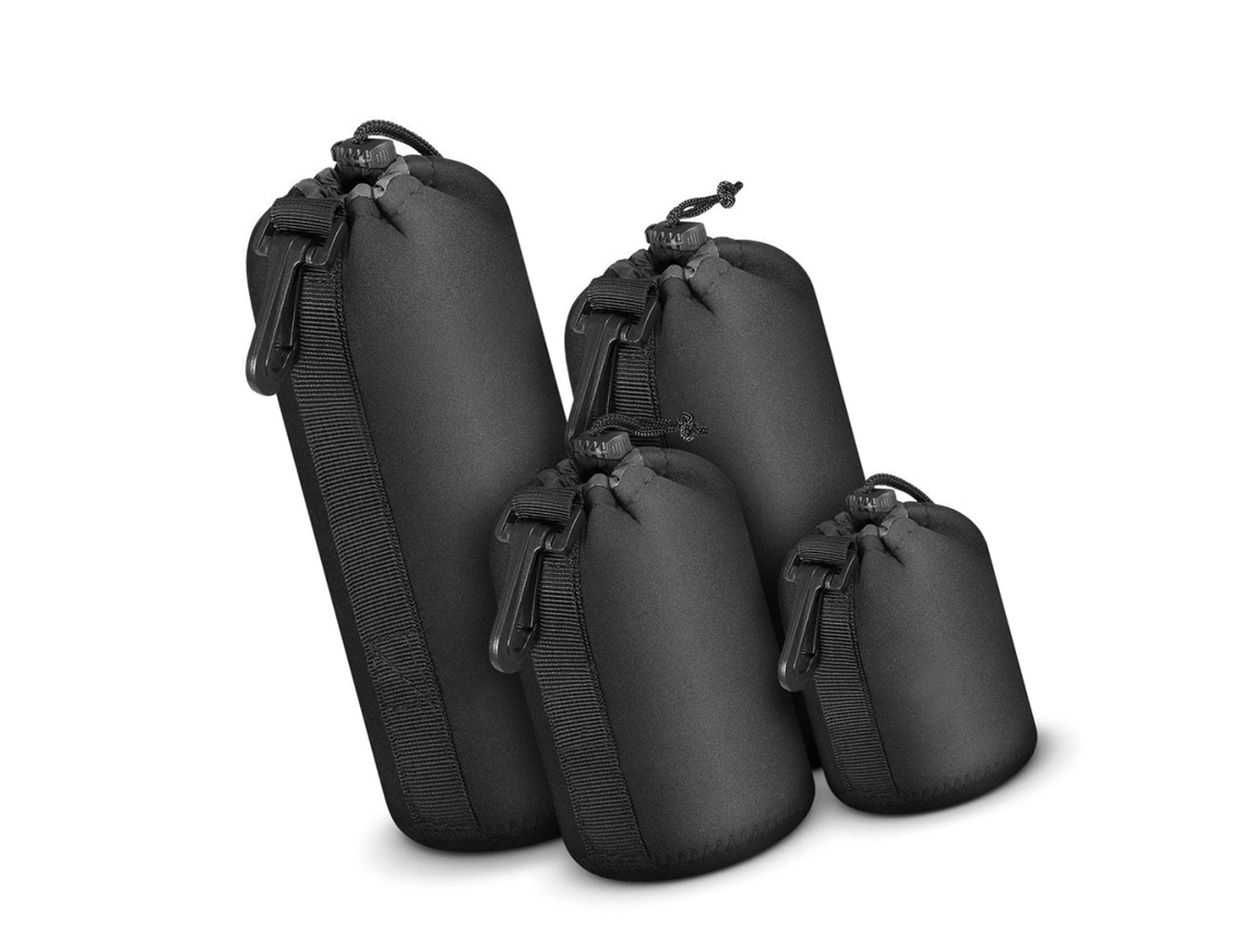 Bolsa Para Câmera Dslr De Neoprene Com 4 Peças E Alça Ajustável Para Lentes Macias Brilvibera
