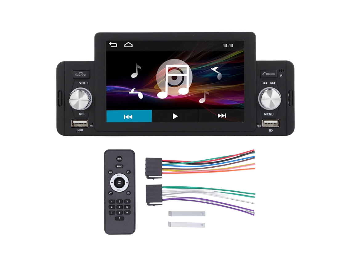 Reprodutor MP5 para carro de 5 polegadas, HD, Bluetooth 5.1, grande tela, compatível com Android e iOS SWM160 | S/MARCA