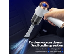 Aspirador Portátil Sem Fio para Carro e Casa 9000pa 120w Recarregável com Luz Led
