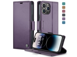 Capa Protetora Flip Para Celular Em Couro, Nova, Com Aba.roxo - Iphone 13 Pro Max