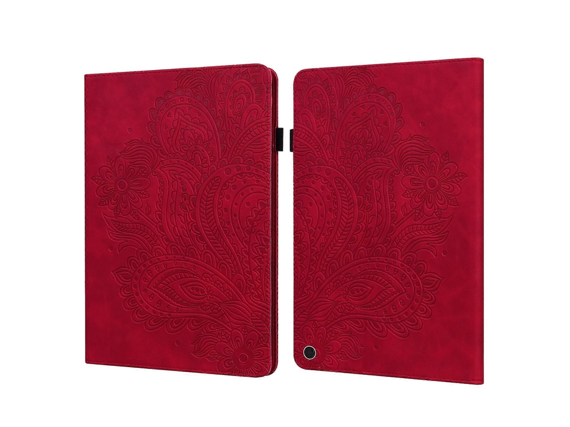 Capa De Couro Com Estampa De Pavão Em Relevo Para Tablet Google Pixel